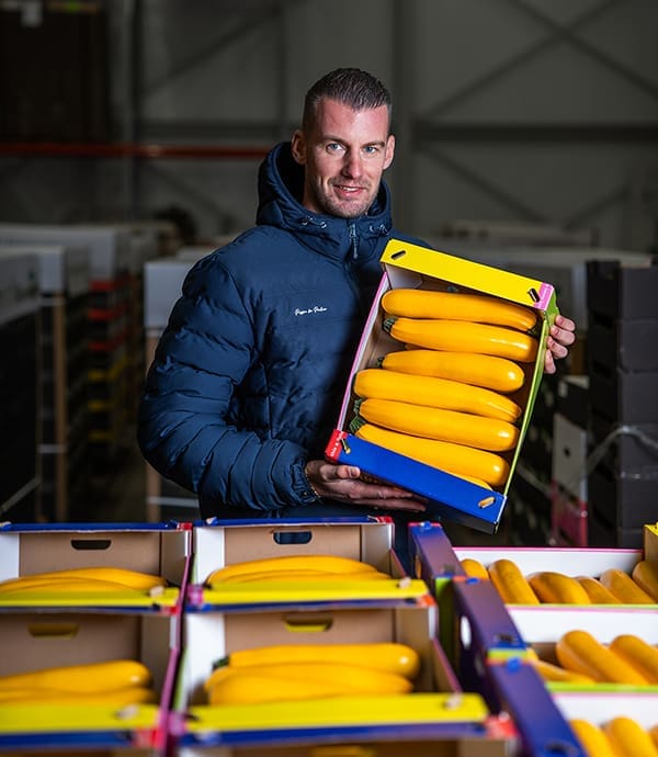 Demian van Duivenbode van Feeling Fresh met gele courgettes